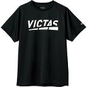 ヴィクタス　卓球練習シャツ　プレイロゴTシャツ　632101　ブラック　 VICTAS その1