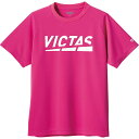 ヴィクタス　卓球練習シャツ　プレイロゴTシャツ　632101　ピンク　 VICTAS その1