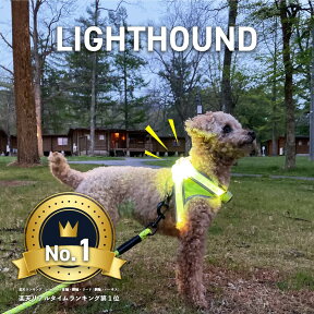 犬用 ハーネス LED 光る 夜間 散歩 雨天使用可能 水洗い 洗える 耐久性 ライトハウンド LIGHTHOUND マルチカラー 小型犬 中型犬 大型犬 イルミネーション モード 搭載 軽い 視認性 抜群 noxgear ノックスギア 正規代理店品