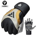 RDX 公式 オープンフィンガー グローブ 高品質 格闘技 MMA キックボクシング 空手 RDX 公式 グラッピング グローブ AURA 修斗 トレーニング ...