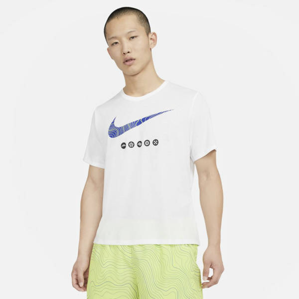 NIKE（ナイキ）！ ランニングウエア 『ナイキ Dri-FIT マイラー　メンズ ランニングトップ　Tシャツ』 ＜DC4030-100＞