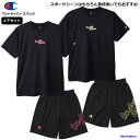 チャンピオン Tシャツ 半袖 + ハーフ 上下 メンズ バスケットボール トレーニングウェア C3XB310 C3WB524 上下セット セットアップ ズボン ...