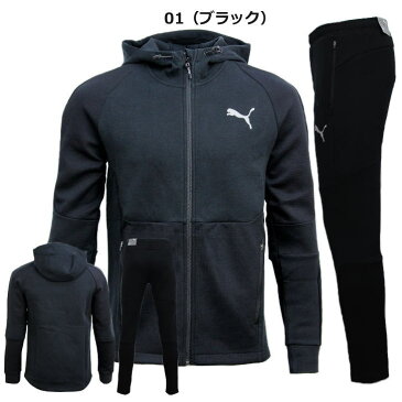 プーマ スウェット 上下 メンズ トレーニングウェア パーカー 585120 585143 4カラー 上下セット サッカー ランニング PUMA セットアップ ストレッチ 運動 スポーツウェア ウエア 大きいサイズ 男性 おしゃれ 人気 おすすめ スエット 男女兼用 エボストライプ コーデ