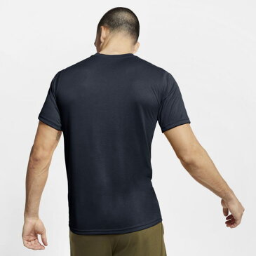 ナイキ Tシャツ メンズ トレーニングウェア 半袖 718834 451 ネイビー 吸汗速乾 無地 シャツ NIKE スポーツ トレーニング 運動 ジム スポーツウェア ランニング ウエア 男性 大きいサイズ おしゃれ 人気 おすすめ 男女兼用 部屋着 ゆうパケット対応
