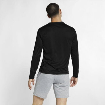 ナイキ Tシャツ メンズ トレーニングウェア 長袖 718838 010 ブラック 吸汗速乾 無地 シャツ NIKE スポーツ トレーニング 運動 ジム スポーツウェア ランニング ウエア 男性 大きいサイズ おしゃれ 人気 おすすめ 男女兼用 部屋着 ゆうパケット対応