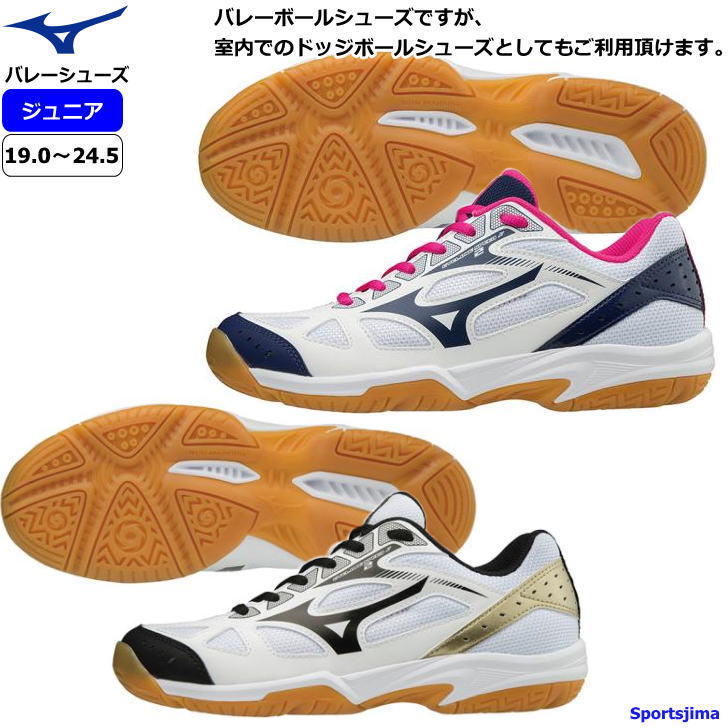 ミズノ バレーボールシューズ ジュニア キッズ 子ども 室内シューズ V1GD1910 2カラー ドッジボールシューズ MIZUNO 靴 軽量 室内 2E バレー 小学生 中学生 ビーチバレー サイクロンスピード2 練習 フィットネス バレーシューズのサムネイル