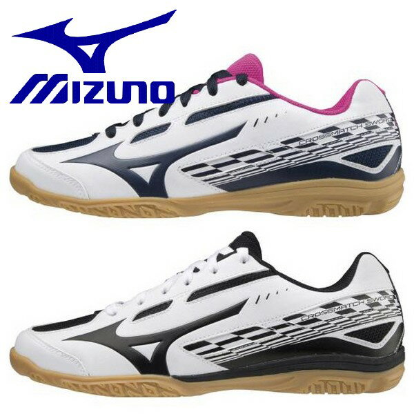 【MIZUNO-ミズノ】　卓球用品/卓球シューズ/ピンポンシューズ/室内シューズ/インドアシューズ/屋内シューズ ●クロスマッチソード 卓球専用設計でエントリー層からしっかりサポート。卓球を始めたらまず履いてほしい一足。床・地面にマークがつきにくいソール。 【素材】　甲材：人工皮革、合成繊維、底材：ゴム底 【重量】　約265g（26.0cm片方） ※こちらの商品はメーカー取寄せのため商品発送までに2日〜7日ほど日数がかかります。またご注文後であっても在庫切れの場合もございます、あらかじめご了承下さい。