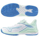 ミズノ テニスシューズ レディース ウエーブエクシード ツアー 6 AC E 幅狭 MIZUNO オールコート用 女性用 61GA2471
