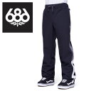 686 スノーボードウェア パンツ WATERPROOF TRACK Pants black Colorblock 23/24 シックスエイトシックス ロクハチ...