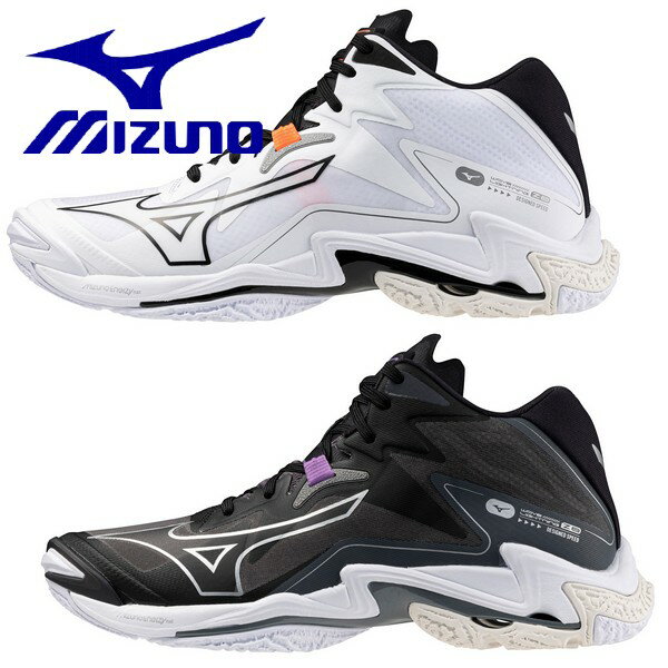 【MIZUNO-ミズノ】　バレーボール用品/バレー用品/バレーシューズ/バレーボールシューズ/インドアシューズ/体育館シューズ/屋内用シューズ/靴/くつ/クツ/ユニセックス/男女兼用/男性用/女性用/ジュニア用/JR用/キッズ用/KIDS用/子供用/少年用/少女用 ・ウエーブライトニング　Z8　MID　【V1GA2405】 クイックネスな動きに更なる磨きをかけた、スピードモデル。ミズノエナジー搭載でクッション性を追求。ミドルカット、ミッドカット。 【素材】　甲材：合成繊維×人工皮革、底材：合成底 【重量】　約320g（27.0cm片方） ※こちらの商品はメーカー取寄せ商品のため発送までに2日〜7日ほど日数がかかります。またご注文後であっても在庫切れとなる場合がございます、あらかじめご了承ください。