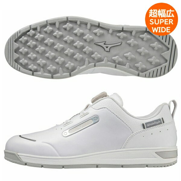 ミズノ レディース ゴルフシューズ ワイドスタイル WG ボア BOA 4E 超幅広 ワイド 防水 MIZUNO 51GW227001