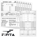FINTA フィンタ レフリー記録用紙 審判用紙 10枚入り サッカー フットサル