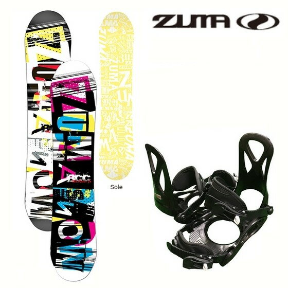 ZUMA ツマ ジュニア スノーボード　ビンディング 2点セット Mt.Rider Jr 板