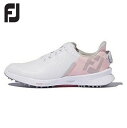 【FOOTJOY-フットジョイ】　ゴルフ用品/ゴルフシューズ/スパイクレスシューズ/BOA/ボア/レディースゴルフシューズ/女性用ゴルフシューズ WOMEN'S FJ フューエル BOA 高次元エナジーリターンがパフォーマンスを加速させる。 軽量性、快適性、グリップ性、安定性に優れ、アスレティックデザインが新しい。 アスレティックスパイクレスゴルフシューズ　“FJ FUEL”(フューエル)登場。 ■驚異的なエナジーリターンを生み出す”STRATOLITE” ■抜群の安定感のパワースタビライザー ■アクティブなゴルフを支えるフィット感 【素材】防水人工皮革 【カラー】ホワイト/ピンク ※ご注文後であっても在庫切れの場合もございます、あらかじめご了承ください。