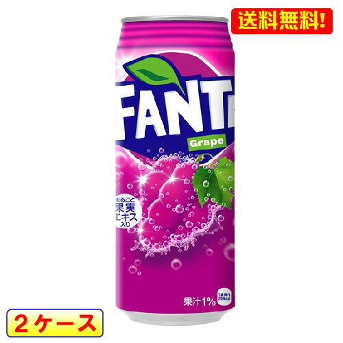 送料無料 ファンタグレープ 500mL缶 24本入 2ケース