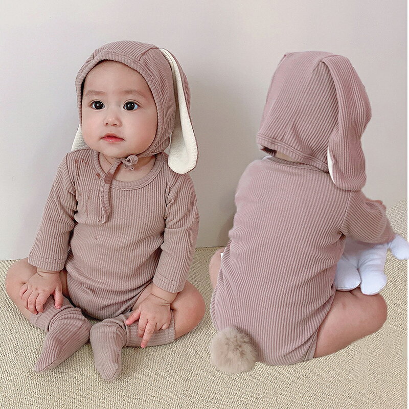 ロンパース うさぎ 女の子 男の子 おしゃれ 赤ちゃん ベビー服 ボディオール ボディスーツ パジャマ 綿 コットン 可愛い 出産祝い プレゼント ギフト 着ぐ...