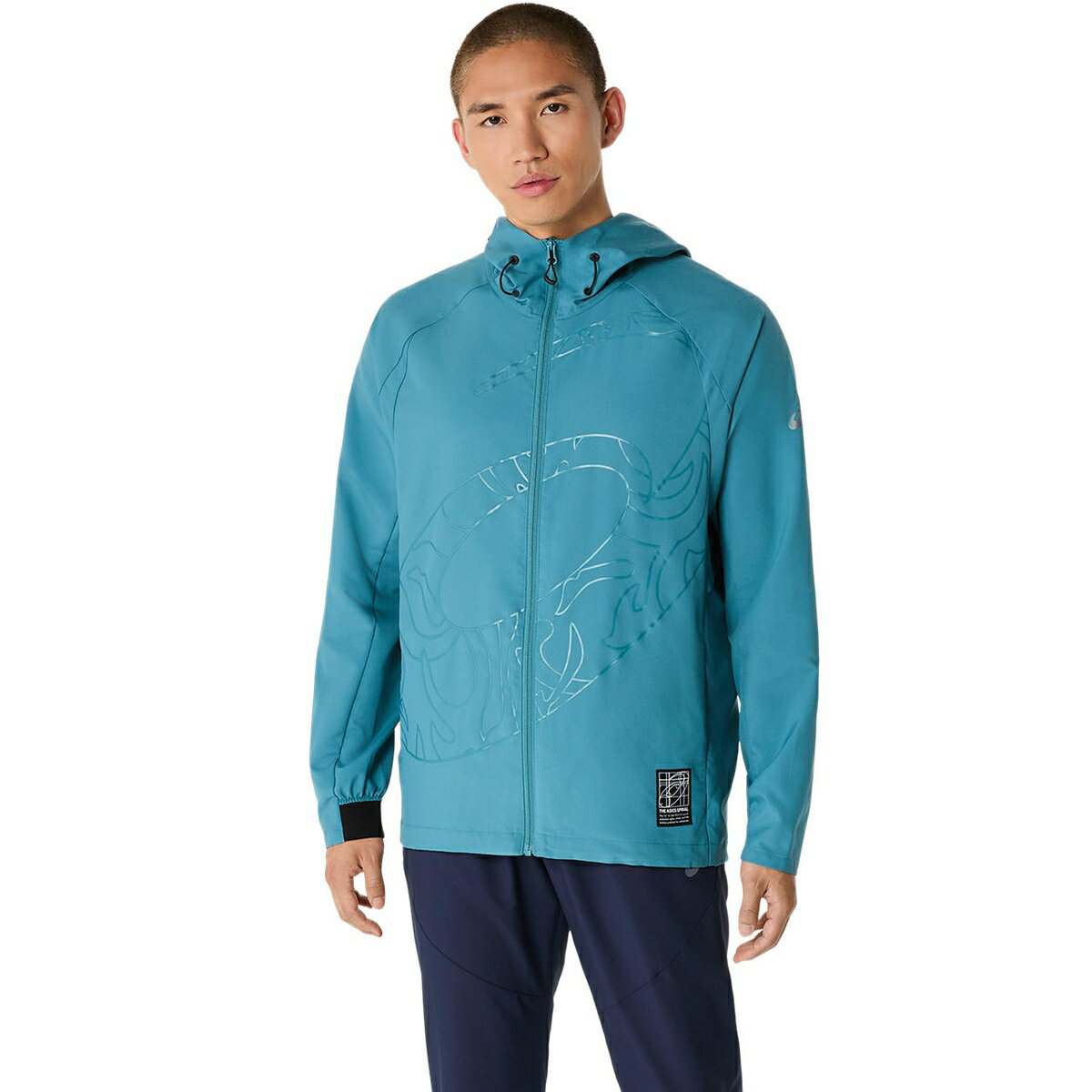 アシックス asics 2031E979 クールアクティモーションクロスフーディージャケット ATLANTIS BLUE