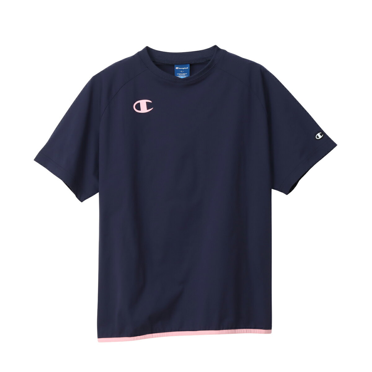 チャンピオン Champion C3-CVC26 SHORT SLEEVE ネイビーXピンク