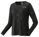 25SSヨネックス YONEX 16815 ウィメンズロングスリーブTシャツ ブラック(4)