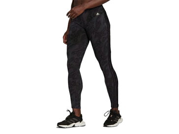 アディダス adidas スポーツウェア フューチャー アイコン アニマルプリントタイツ レディース ブラック 黒 スポーツ フィットネス ロング タイツ TA434-HA5702