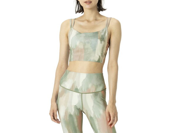 ダンスキン DANSKIN PRINT MIDDLE TOP プリントミドルトップ レディース ベージュ スポーツ フィットネス ブラトップ DC121300P-SB