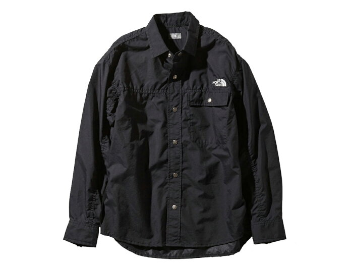 ノースフェイス THE NORTH FACE L/S Nuptse Shirt ロングスリーブヌプシシャツ ユニセックス ブラック 黒 登山 アウトドア 長袖 シャツ NR11961-K