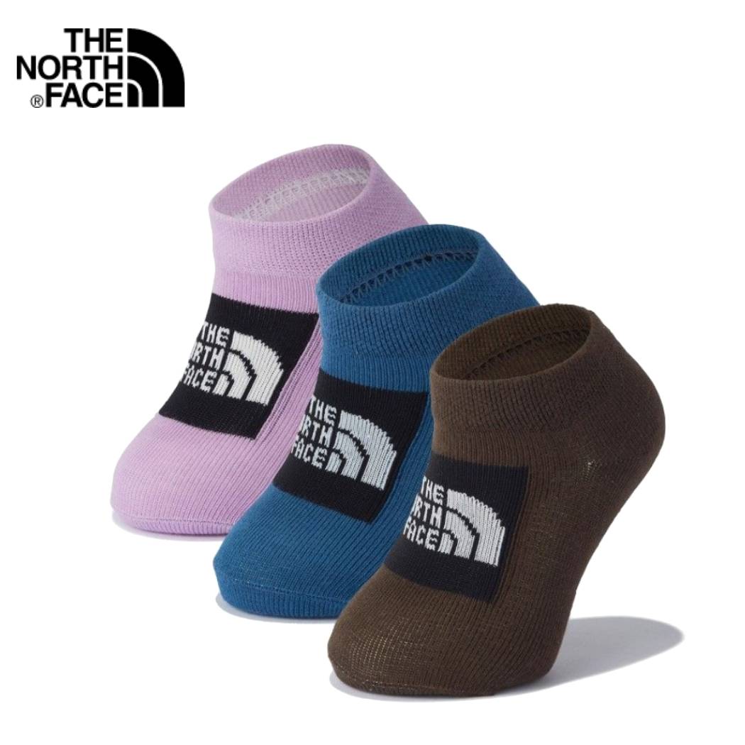 ノースフェイス THE NORTH FACE Baby Organic 3P オーガニック ベビー ソックス パープル ブルー ブラウン オーガニックコットン 靴下 ソックス 3足組 ギフト 赤ちゃん NNB82090-NSのサムネイル