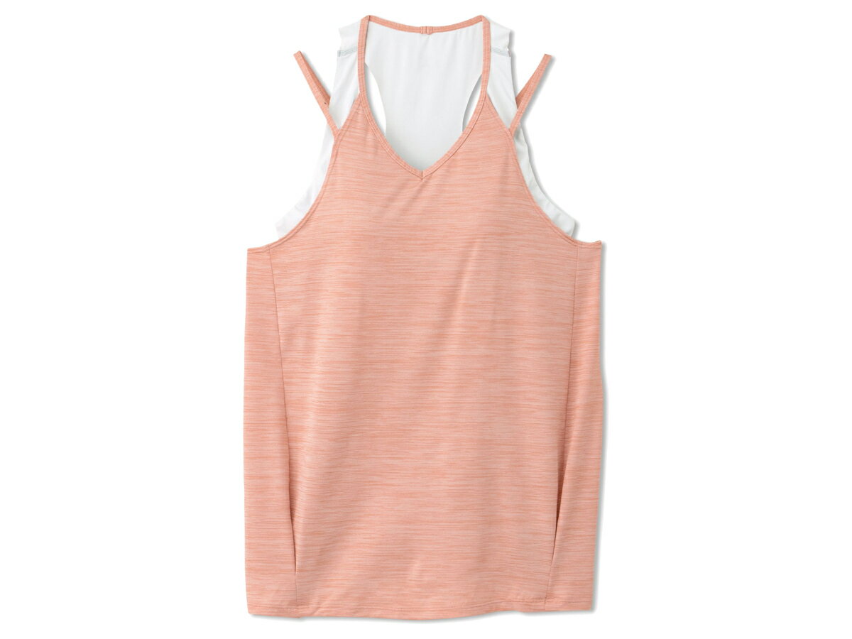 ダンスキン DANSKIN HEATHER MESH LAYERED TANK ヘザーメッシュレイヤードタンク レディース ピンク 桃色 スポーツ フィットネス タンクトップ DC522130-CL