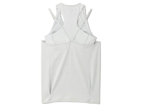 ダンスキン DANSKIN HEATHER MESH LAYERED TANK ヘザーメッシュレイヤードタンク レディース グレー 灰色 スポーツ フィットネス タンクトップ DC522130-MH