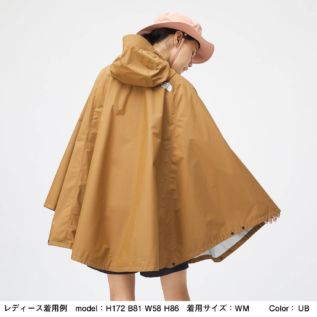 ノースフェイスTHENORTHFACEAccessPonchoアクセスポンチョユニセックス春夏ブラック黒カーキブラウン茶カジュアル雨具カッパレインウェアアウトドアNP11932-KNTUB