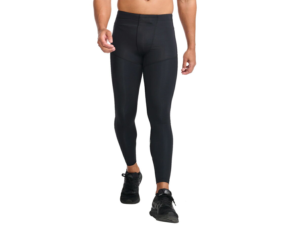 2XU ツータイムズユー Aero Vent Compression Tights エアロベント コンプレッションタイツ メンズ オールシーズン 着圧 ブラック 黒 スポーツ トレーニング ロング タイツ MA6529B-BLK×SRF