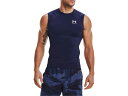 アンダーアーマー UNDER ARMOUR ヒートギアアーマー コンプレッション スリーブレス シャツ メンズ ネイビー 紺 スポーツ トレーニング インナー 袖なし 1361522-410