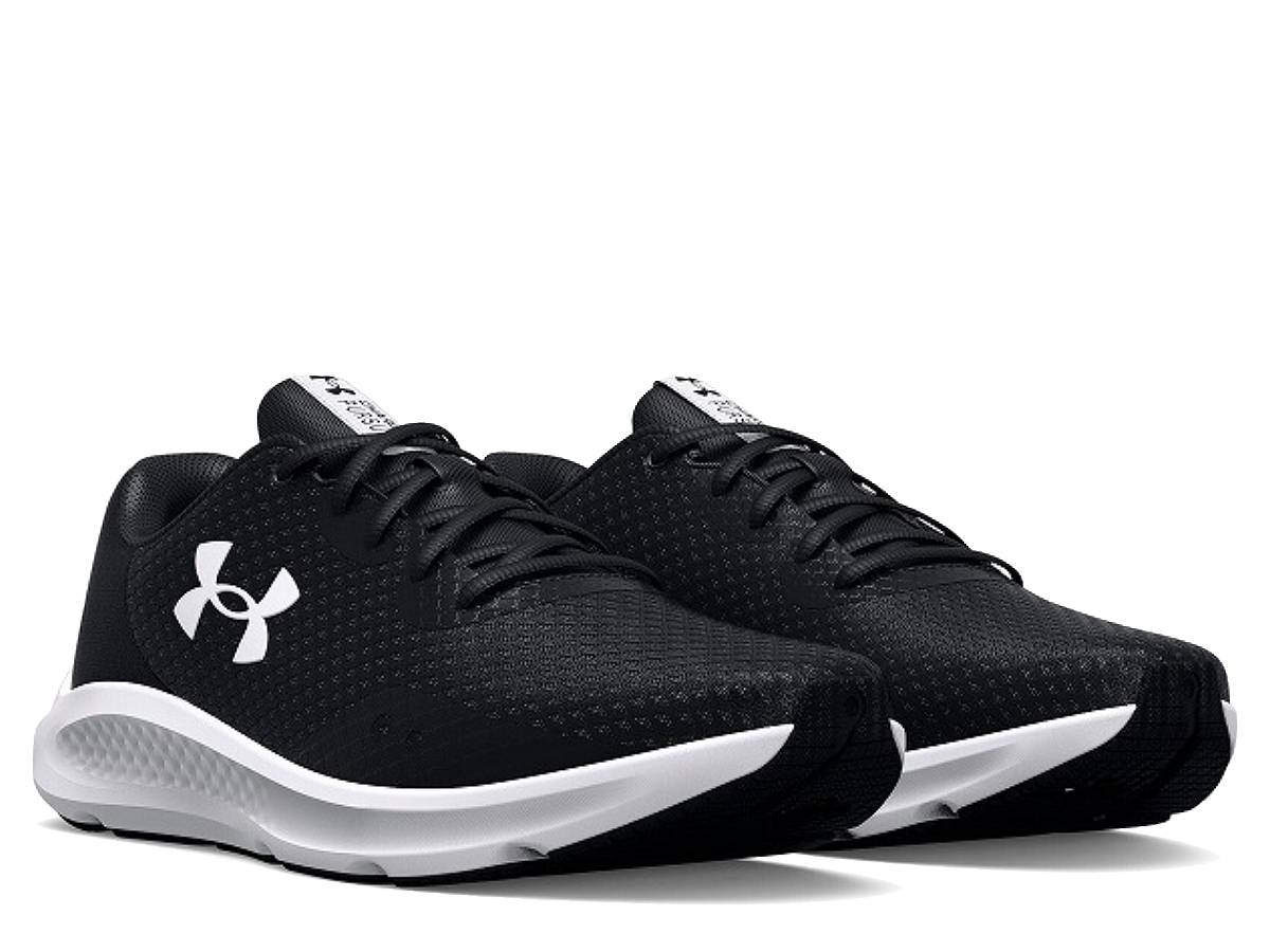 アンダーアーマー UNDER ARMOUR Charged Pursuit 3 EX WIDE チャージド パスート 3 エクストラ ワイド メンズ ブラック 黒 スポーツ ランニングシューズ ランシュー 4E 3025801-001