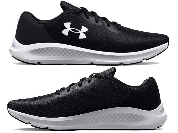 アンダーアーマー UNDER ARMOUR Charged Pursuit 3 EX WIDE チャージド パスート 3 エクストラ ワイド メンズ ブラック 黒 スポーツ ランニングシューズ ランシュー 4E 3025801-001