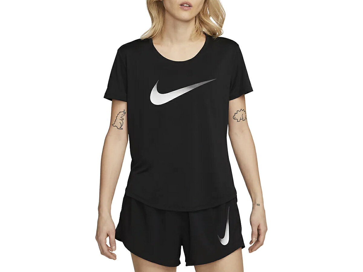 ナイキ NIKE Dri-FIT ワン ショートスリーブ ランニングトップ レディース 春 夏 ブラック 黒 スポーツ フィットネス 半袖 Tシャツ DX1026-010