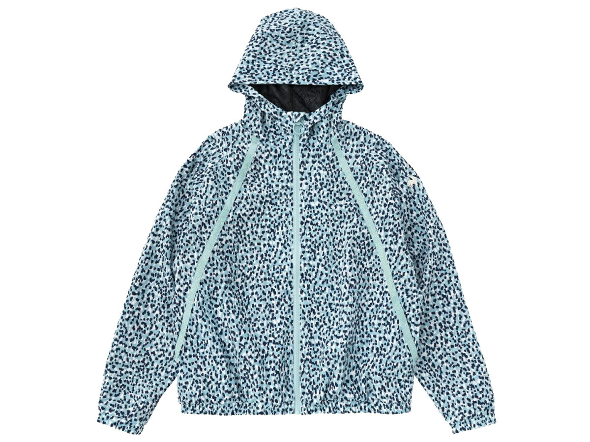 ルコック le coq sportif 総柄グラフィックウィンドジャケット(裏メッシュ付き) レディース 春 ブルー 青 スポーツ フィットネス パーカー ジャケット QMWVJF30-BLのサムネイル