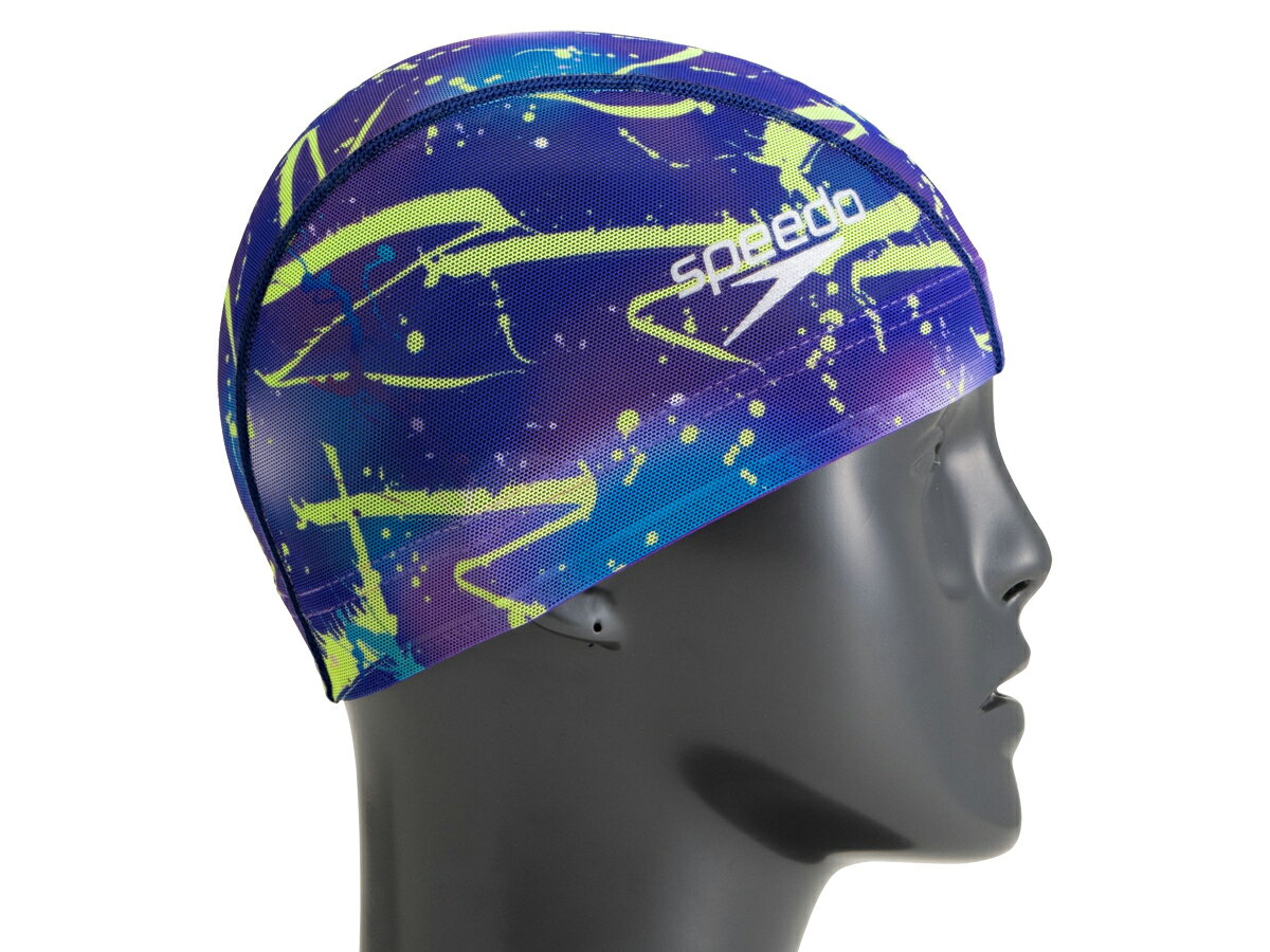 スピード speedo Lights In The Sea Mesh Cap ライトインザシーメッシュキャップ ユニセックス パープル 紫 水泳 スイム キャップ 帽子 SE12303-LA