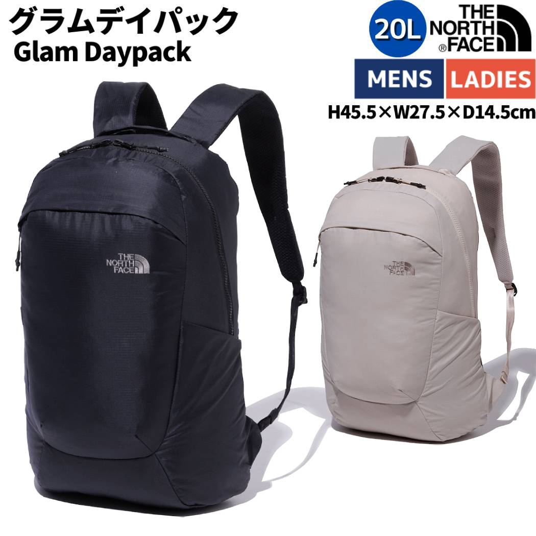 ノースフェイス THE NORTH FACE Glam Daypack グラム デイパック 20L ユニセックス 70Dナイロン ブラック ベージュ カジュアル バッグ リュック バックパック デイパック NM82342 K FIのサムネイル
