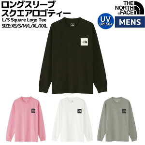 【年内最後！大感謝祭限定クーポン付き！】ノースフェイス THE NORTH FACE L/S Square Logo Tee ロングスリーブスクエアロゴティ メンズ 春 秋 冬 Tシャツ ブラック ピンク ホワイト グレー カジュアル 長袖 シャツ ロンT NT82334 K OP W Z