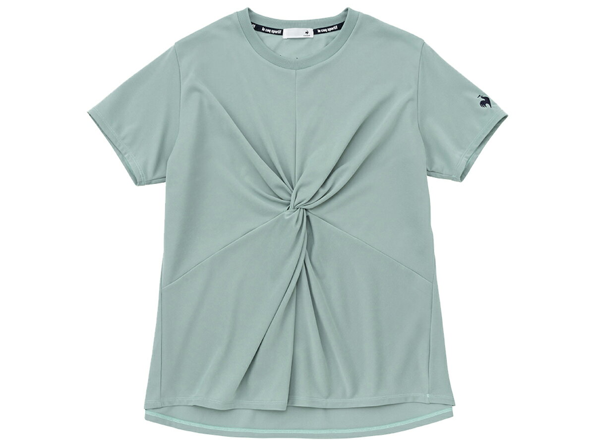 ルコック le coq sportif スポットレス 半袖ツイストシャツ レディース 春 夏 ブルー 青 スポーツ フィットネス 半袖 Tシャツ QMWWJA02-BL