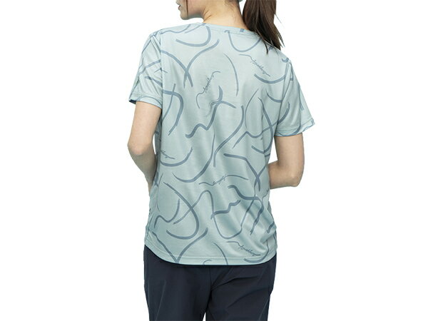 ルコック le coq sportif 総柄プリント 半袖Tシャツ レディース 春 夏 ブルー 青 スポーツ フィットネス 半袖 Tシャツ QMWWJA03-BL 3