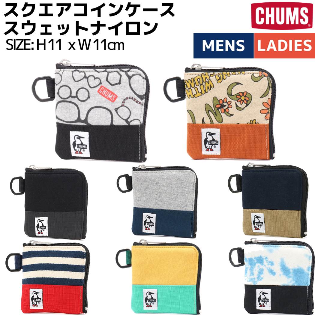 チャムス 【期間限定スーパーセールクーポン付き！】チャムス CHUMS Square Coin Case Sweat Nylon スクエアコインケーススウェットナイロン 小物 アクセサリー 財布 プレゼント ギフト ケース CH60-3613