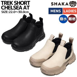 シャカ サイドゴアブーツ メンズ シャカ SHAKA TREK SHORT CHELSEA AT トレック ショート チェルシー AT メンズ レディース ブラック リネン ショート丈サイドゴアブーツ カジュアル アウトドア シューズ ブーツ ハイカット ショートブーツ 靴 SK-216