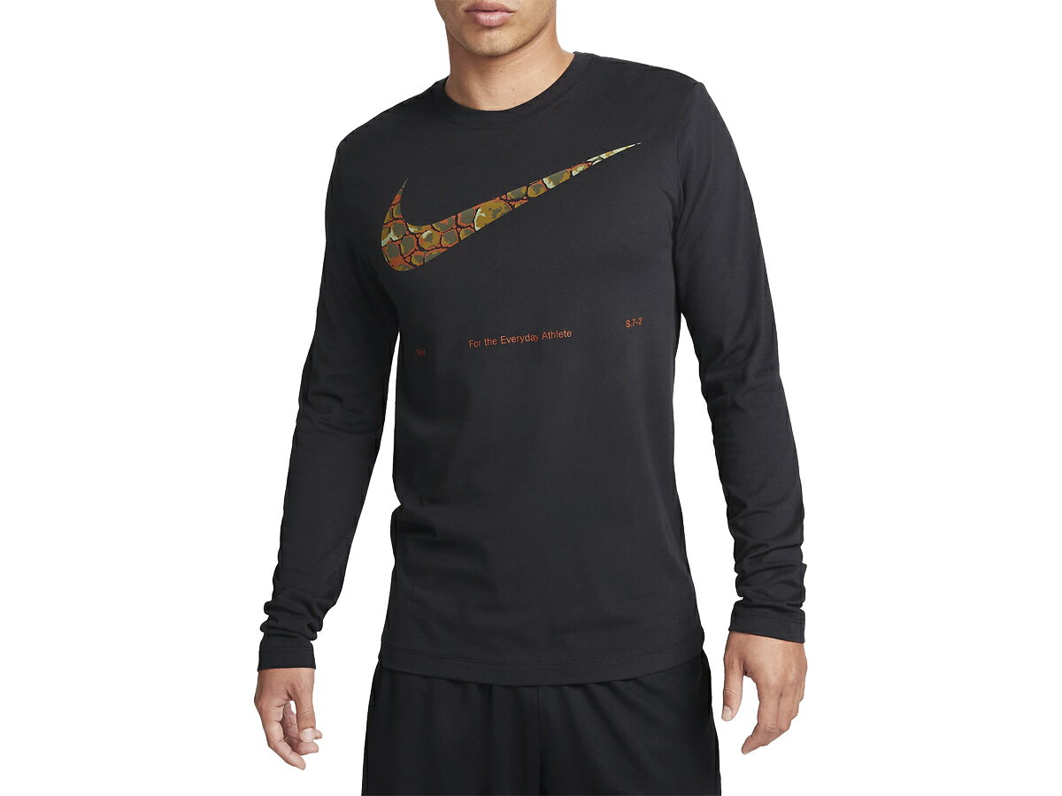 ナイキ NIKE Dri-FIT ロングスリーブ フィットネス Tシャツ メンズ 春 秋 冬 ブラック 黒 スポーツ トレーニング 長袖 Tシャツ FN0836-010