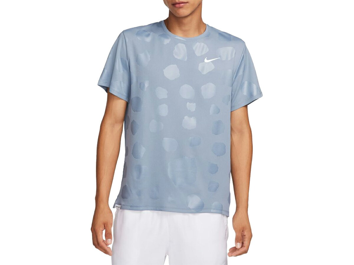 ナイキ NIKE Dri-FIT S72 マイラー ショートスリーブ ランニングトップ AOP メンズ 春 夏 ブルー 青 スポーツ トレーニング 半袖 Tシャツ FN3064-493