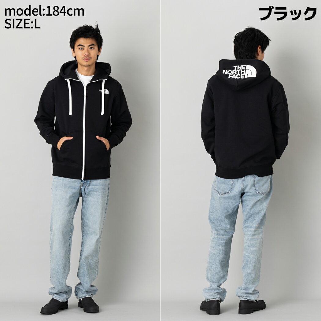 【正規取扱店】ノースフェイス THE NORTH FACE Rearview Full Zip Hoodie リアビューフルジップフーディ メンズ レディース ユニセックス パーカー 裏起毛 厚手 カジュアル ウェア フルジップ 速乾 アウトドア タウンユース シンプル ペアコーデ NT12442 K NT OM UN Z 2