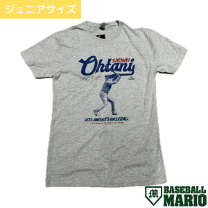 大谷翔平プリントTシャツ ジュニア タイプ4 半袖 クルーネック グレー ボーイズ ガールズ USサイズ 野球 トレーニング タウンユース プリントTシャツ Shohei Ohtani MLB メジャーリーグ SOTY-4