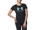 アンダーアーマー UNDER ARMOUR テック ビッグロゴ ショートスリーブTシャツ レディース 春 夏 ブラック 黒 スポーツ フィットネス 半袖 Tシャツ 1384708-001