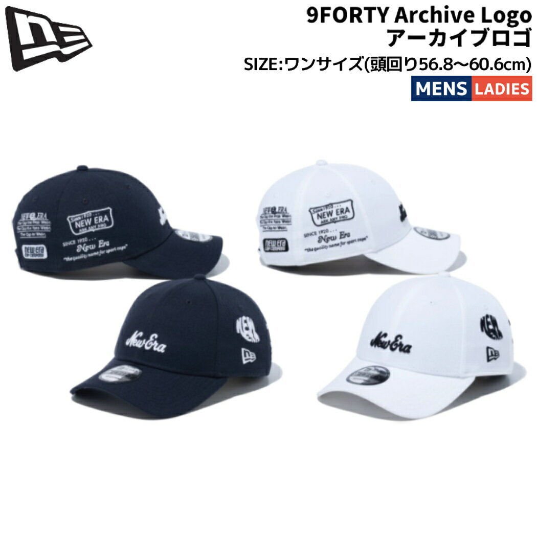 ニューエラ 帽子（メンズ） ニューエラ NEW ERA 9FORTY Archive Logo アーカイブロゴ メンズ レディース ユニセックス ゴルフ カジュアル 帽子 キャップ ベルクロストラップ 14109217 14109218