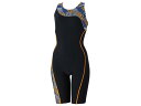 スピード speedo Asymmetry Loosen Kneeskin アシンメトリールースンニースキン レディース ブラック 黒 水泳 スイム フィットネス 水着 オールインワン SFW12403-MB(4)